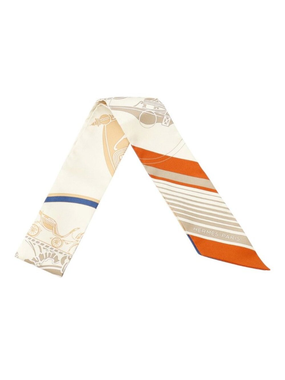 Hermes Scarf Twilly Ex-Libris Silk Twill